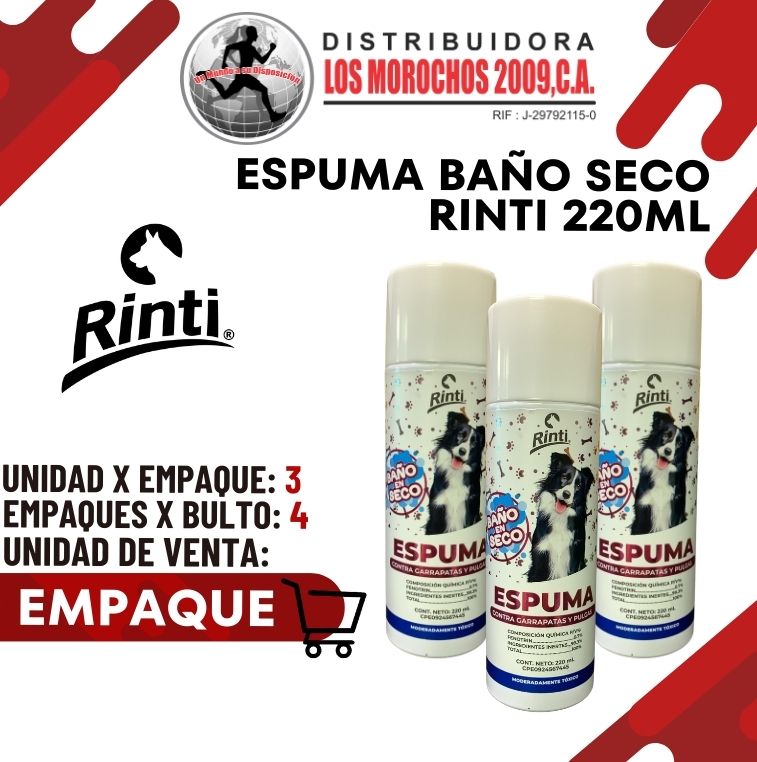 ESPUMA BAÑO SECO RINTI 220ml 3X1