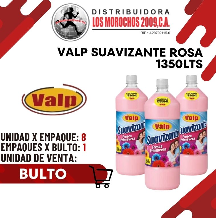 VALP SUAVIZANTE ROSA 1350LTS 8X1