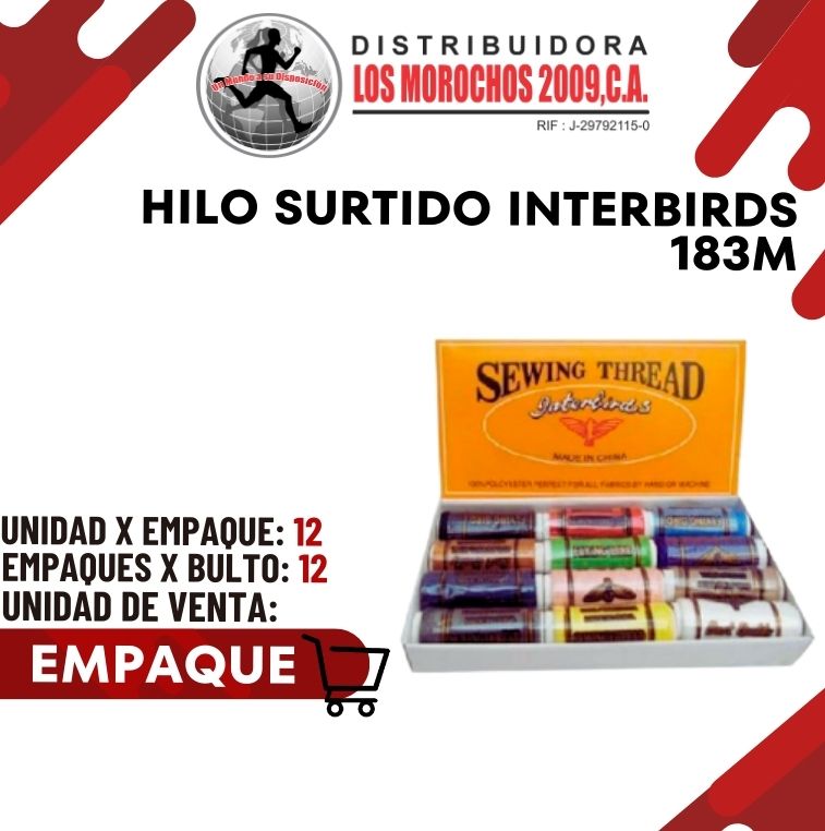 HILO SURTIDO INTERBIRDS 183M. 1X 12UND  (LY234)
