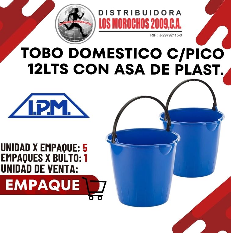 TOBO DOMESTICO C/PICO 12 LTS ASA PLAST. 5X1
