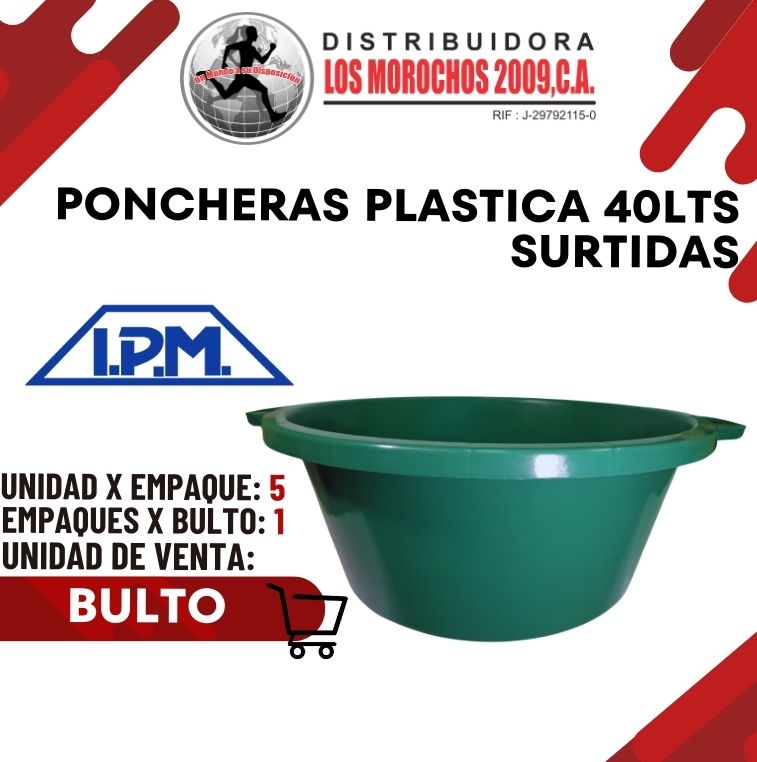 PONCHERAS 40 LTS SURTIDAS 5X1
