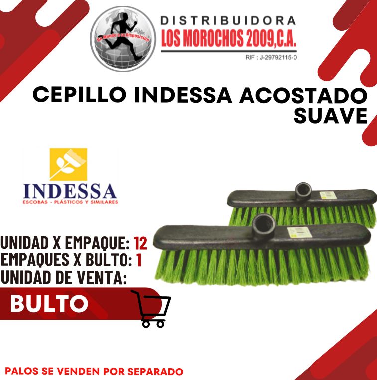 CEPILLO INDESSA ACOSTADO SUAVE 1X12