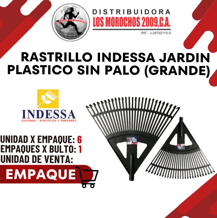 RASTRILLO INDESSA JARDIN PLAST.GDE.1X6