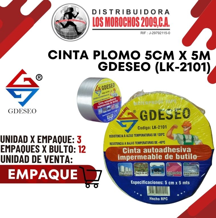 CINTA PLOMO 5cm x 5m GDESEO 3X1 (LK-2101)