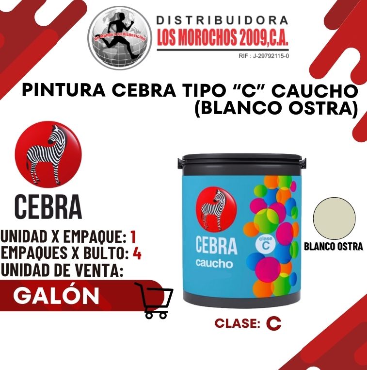 GALON BLANCO OSTRA CEBRA TIPO C 1X1 