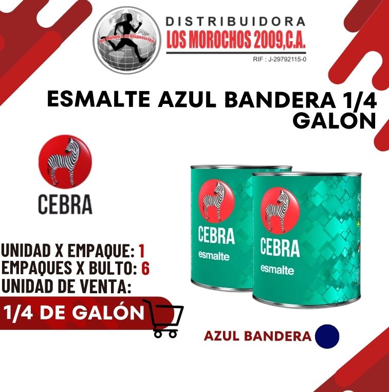 ESMALTE AZUL BANDERA 1/4 GALON 1X1 