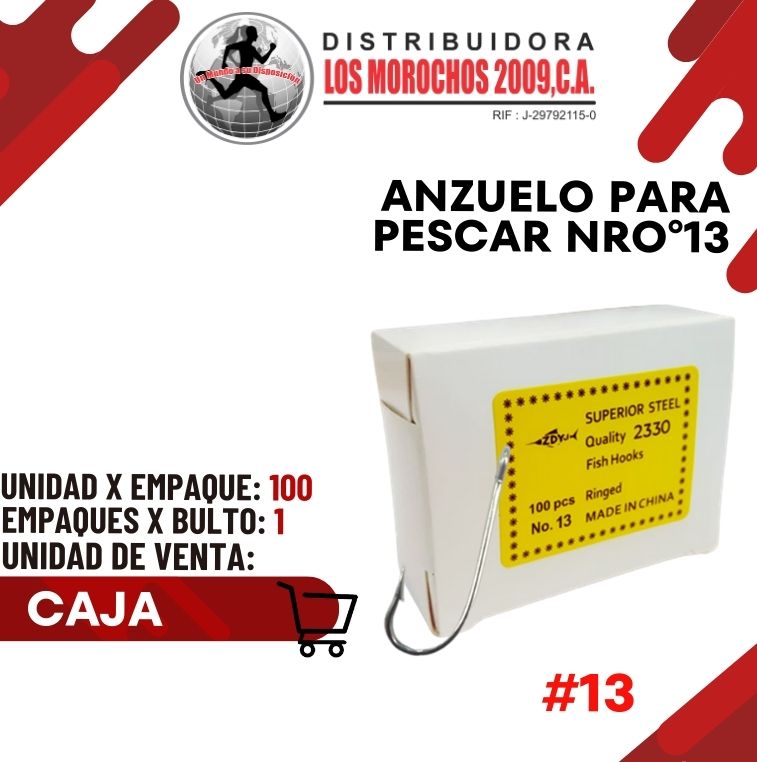 ANZUELO P/PESCAR NRO°13 5X1 (ANZ-NR13)