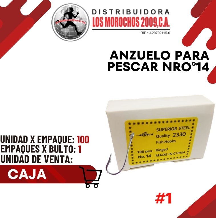 ANZUELO P/PESCAR NRO°14 5X1 (ANZ-NR14)